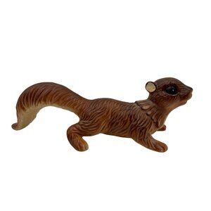 Vintage Ceramic Squirrel Figurine Brown Tan Woodland Animal Made In Japan